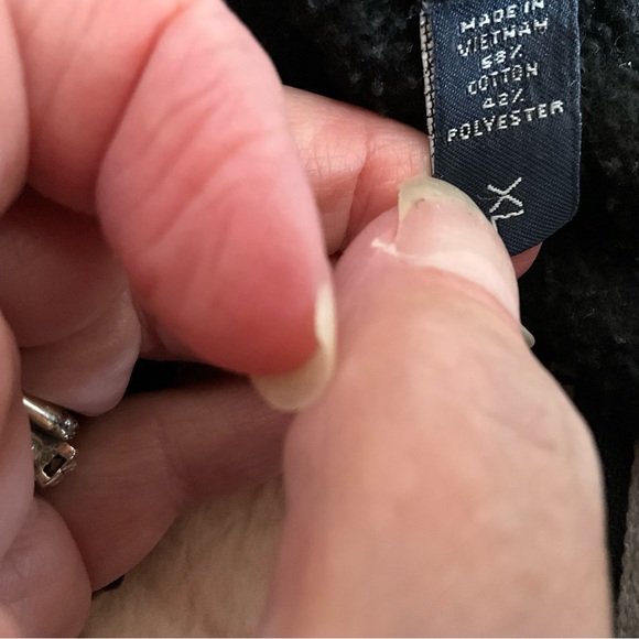 Men’s Nautical Fleece Sweatshirt  Long Sleeve XL Pullover Black Gray - Picture 4 of 6